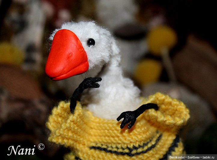Гусь-веселюсь — Текстильные игрушки и примитивы: кофейные (фото 9)