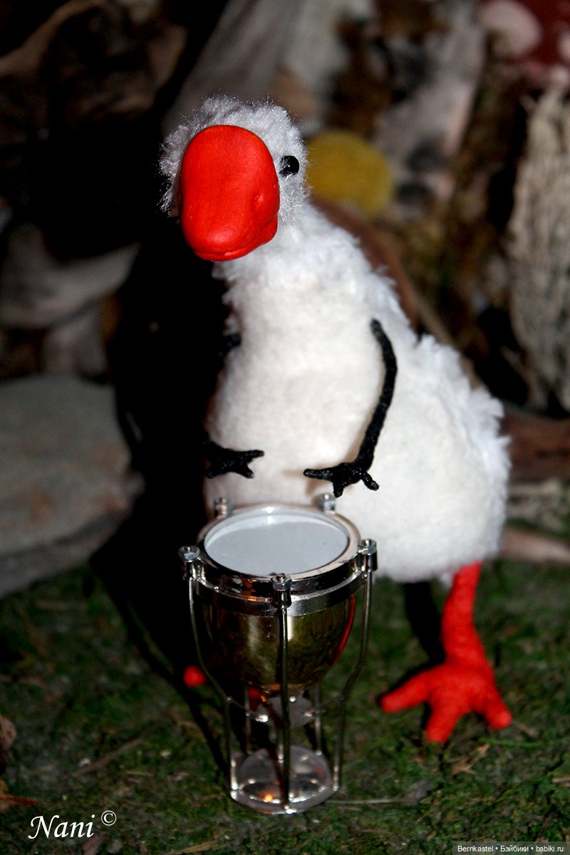 Гусь-веселюсь — Текстильные игрушки и примитивы: кофейные