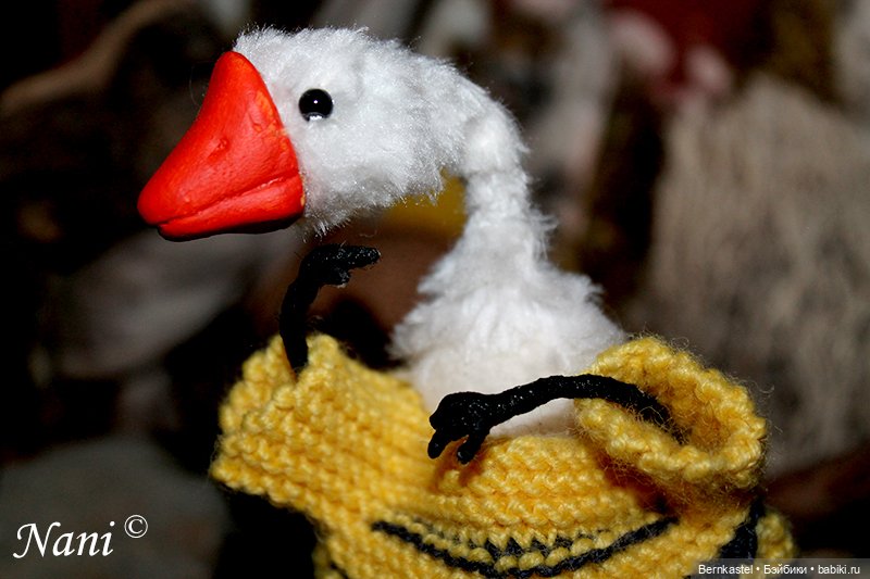 Гусь-веселюсь — Текстильные игрушки и примитивы: кофейные (фото 8)