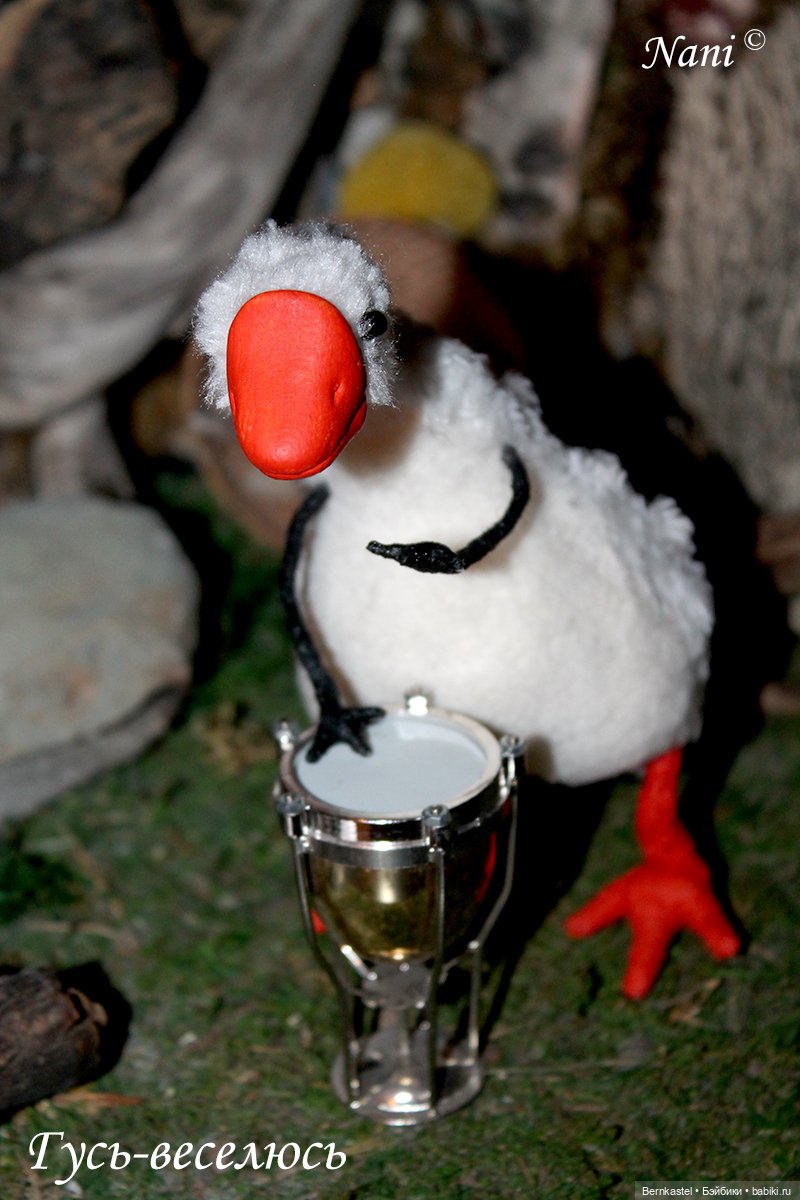 Гусь-веселюсь — Текстильные игрушки и примитивы: кофейные (фото 10)