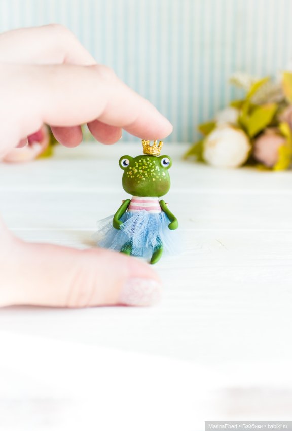 Лягушечка Агата — Авторские миниатюрные куклы: лепка (фото 5)