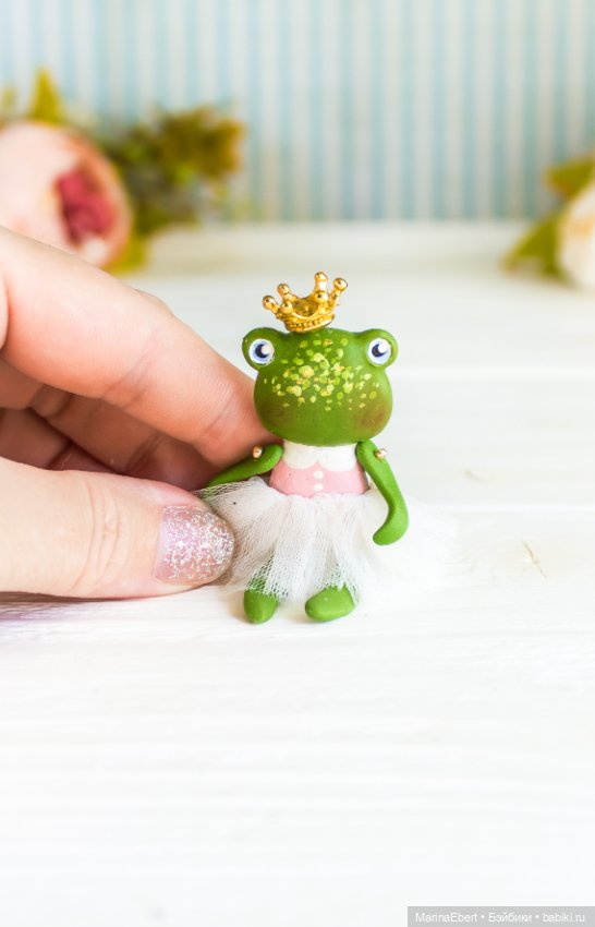 Лягушечка Дарби — Авторские миниатюрные куклы: лепка