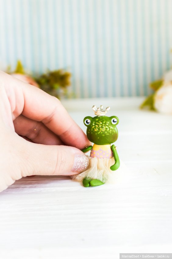 Лягушечка Вики — Авторские миниатюрные куклы: лепка (фото 10)