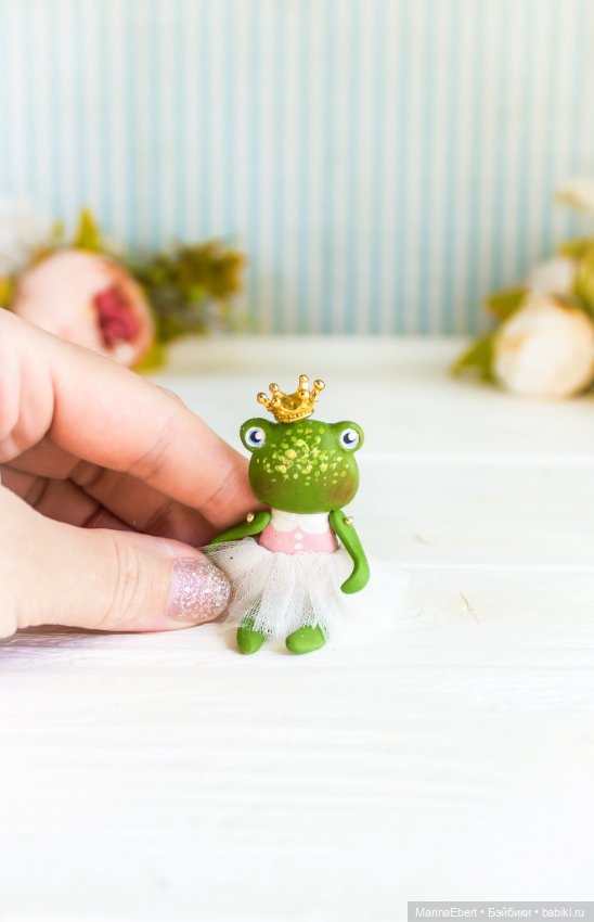 Лягушечка Дарби — Авторские миниатюрные куклы: лепка (фото 4)