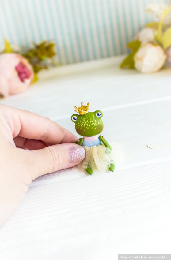 Лягушечка Джаннет — Авторские миниатюрные куклы: лепка (фото 5)