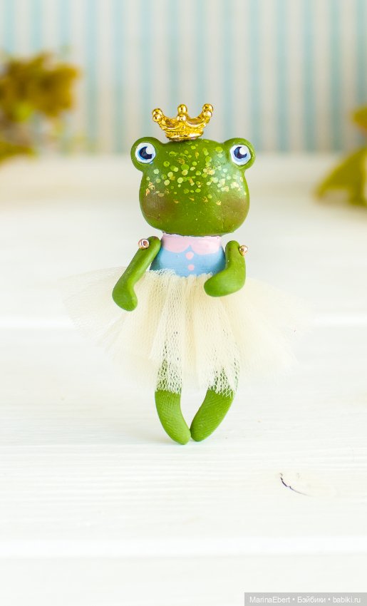 Лягушечка Джаннет — Авторские миниатюрные куклы: лепка