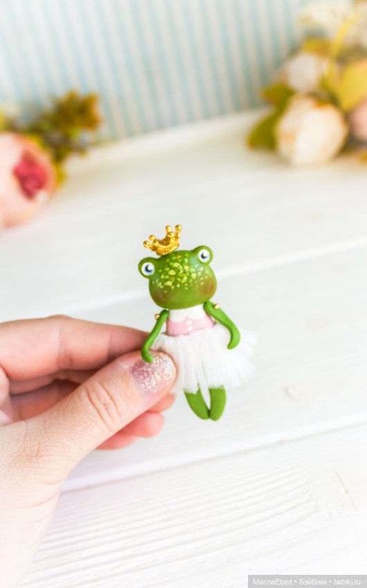 Лягушечка Дарби — Авторские миниатюрные куклы: лепка (фото 6)