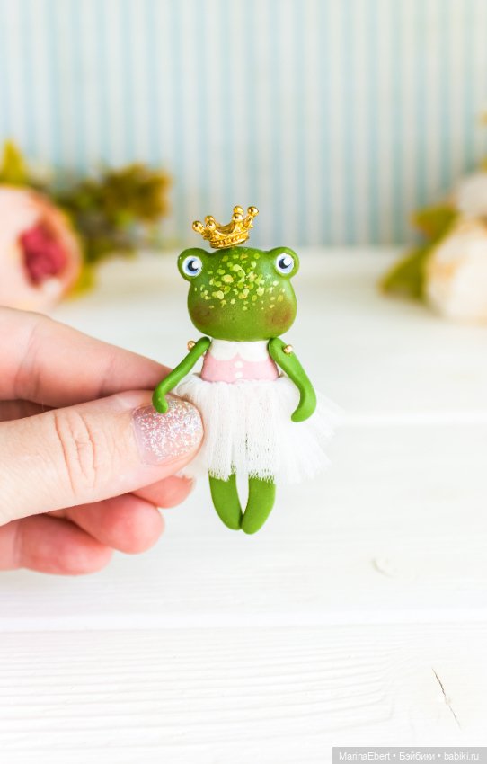 Лягушечка Дарби — Авторские миниатюрные куклы: лепка (фото 9)