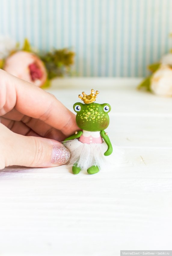 Лягушечка Дарби — Авторские миниатюрные куклы: лепка (фото 8)