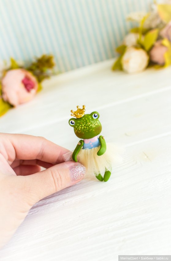 Лягушечка Джаннет — Авторские миниатюрные куклы: лепка (фото 2)