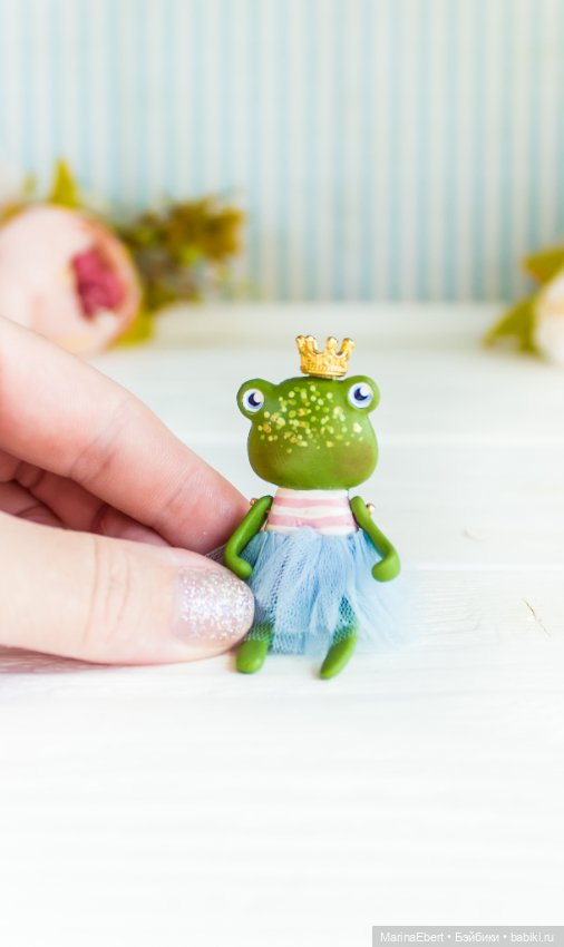 Лягушечка Агата — Авторские миниатюрные куклы: лепка (фото 6)