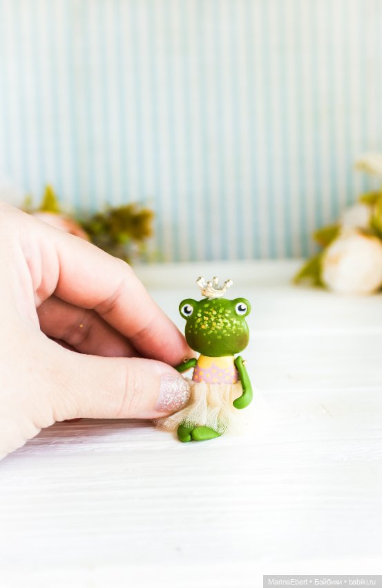 Лягушечка Вики — Авторские миниатюрные куклы: лепка (фото 5)