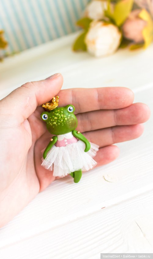 Лягушечка Дарби — Авторские миниатюрные куклы: лепка (фото 7)