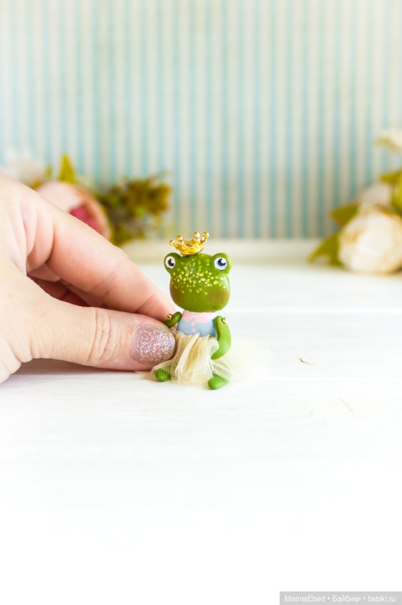 Лягушечка Джаннет — Авторские миниатюрные куклы: лепка (фото 6)