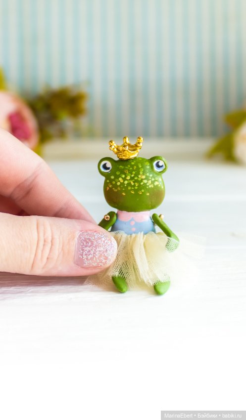 Лягушечка Джаннет — Авторские миниатюрные куклы: лепка (фото 10)
