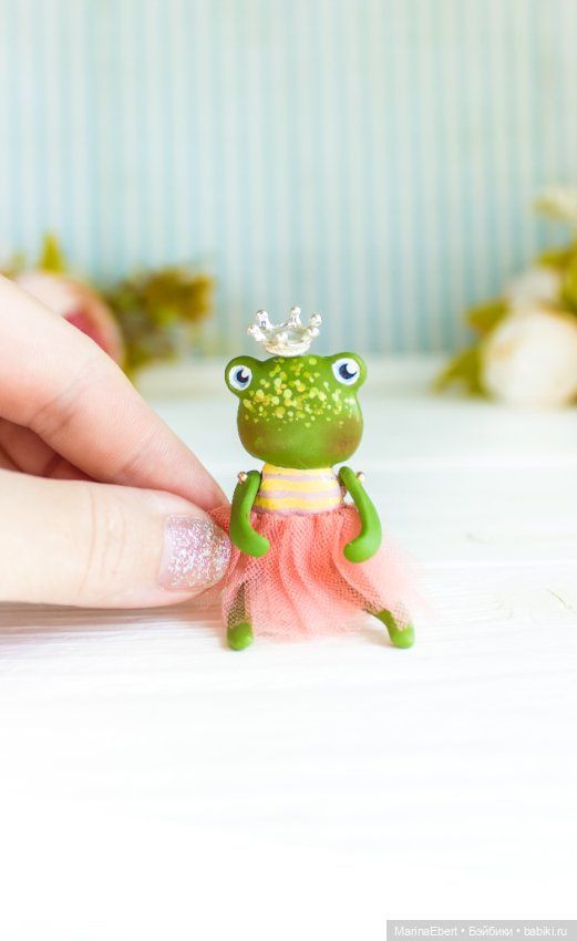 Лягушечка Алексия — Авторские миниатюрные куклы: лепка (фото 6)