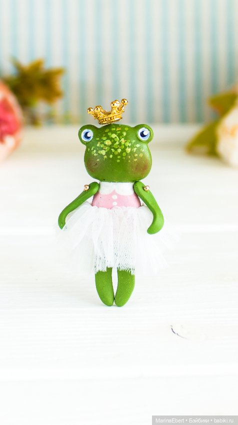 Лягушечка Дарби — Авторские миниатюрные куклы: лепка