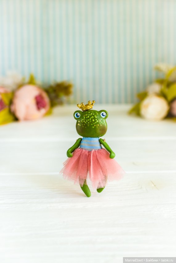 Лягушечка Джена — Авторские миниатюрные куклы: лепка