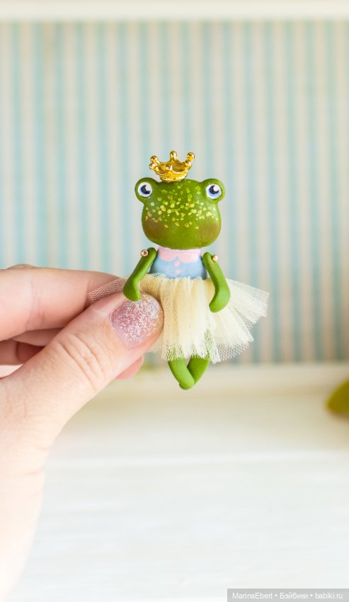 Лягушечка Джаннет — Авторские миниатюрные куклы: лепка (фото 7)