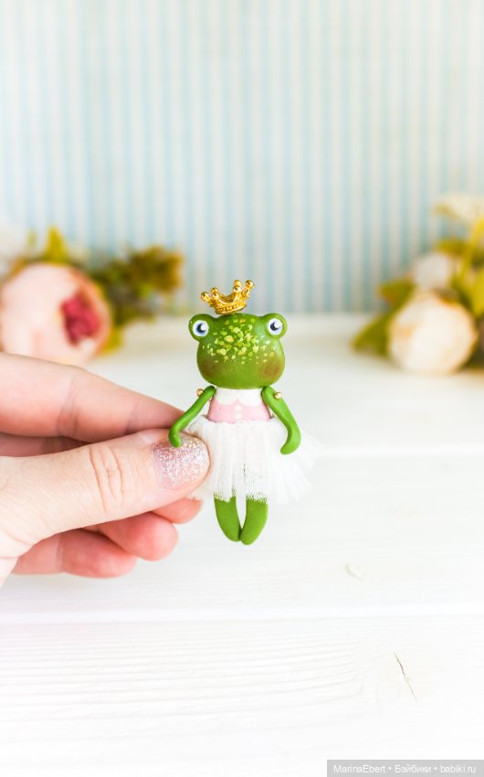 Лягушечка Дарби — Авторские миниатюрные куклы: лепка (фото 5)