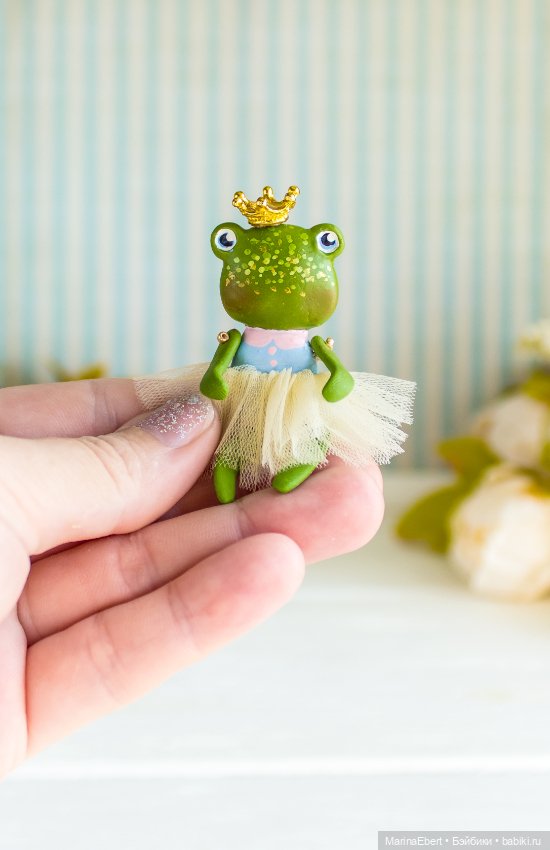 Лягушечка Джаннет — Авторские миниатюрные куклы: лепка