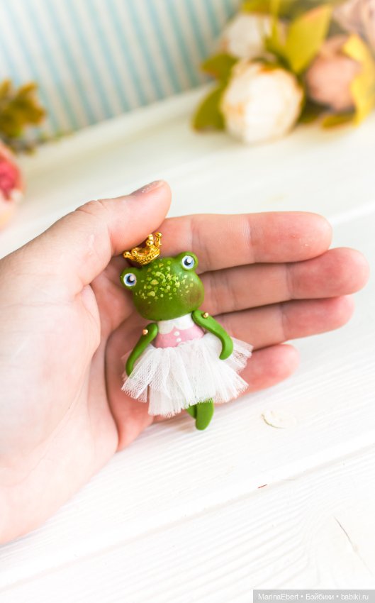 Лягушечка Дарби — Авторские миниатюрные куклы: лепка (фото 3)