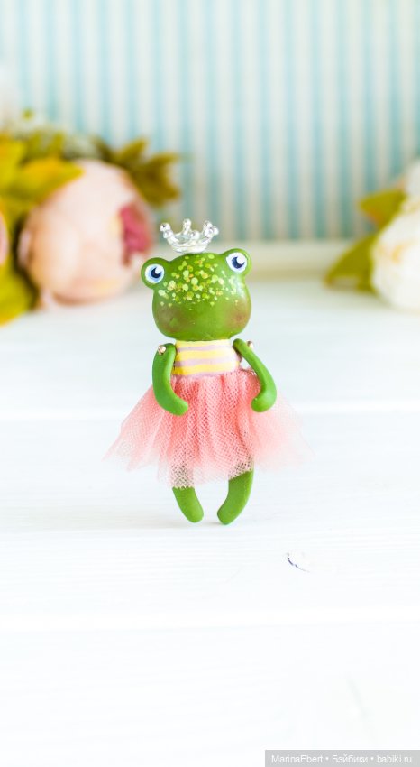 Лягушечка Алексия — Авторские миниатюрные куклы: лепка
