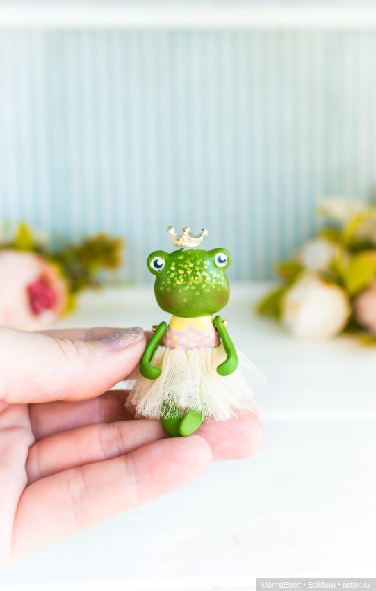 Лягушечка Вики — Авторские миниатюрные куклы: лепка (фото 7)