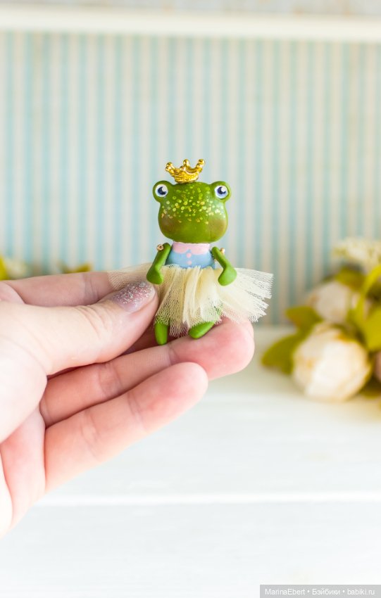 Лягушечка Джаннет — Авторские миниатюрные куклы: лепка (фото 8)