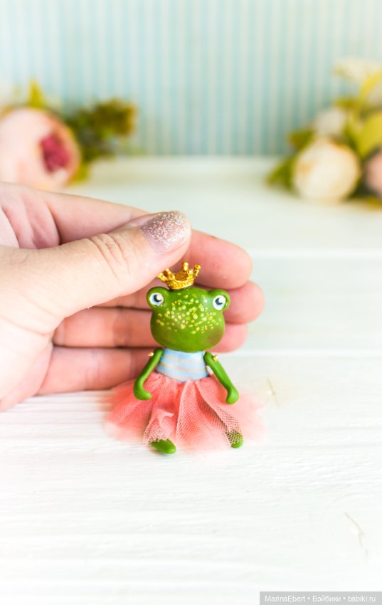 Лягушечка Джена — Авторские миниатюрные куклы: лепка (фото 2)