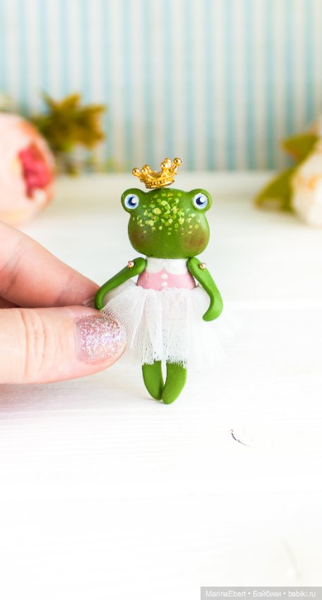 Лягушечка Дарби — Авторские миниатюрные куклы: лепка