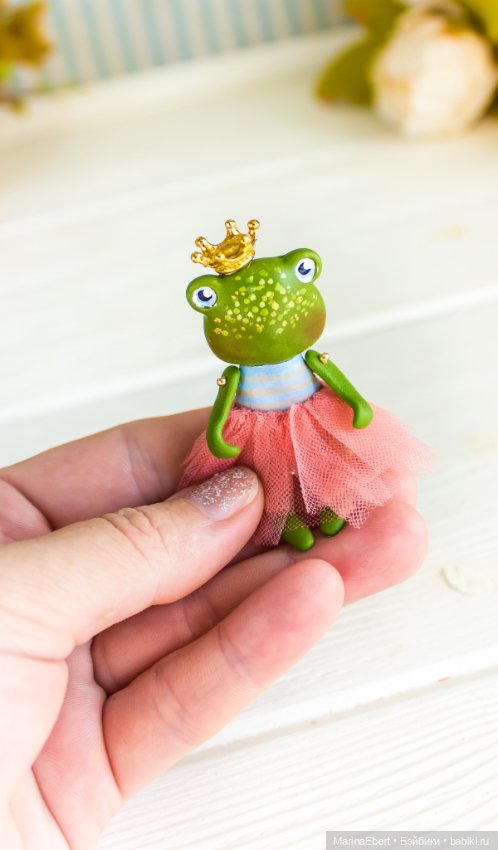 Лягушечка Джена — Авторские миниатюрные куклы: лепка