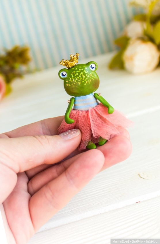Лягушечка Джена — Авторские миниатюрные куклы: лепка
