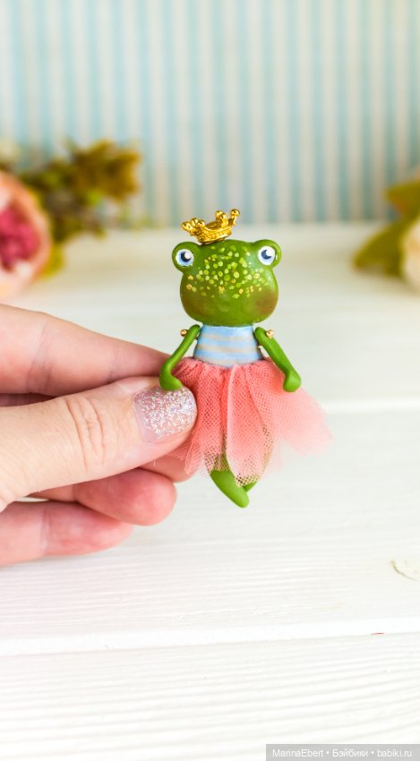 Лягушечка Джена — Авторские миниатюрные куклы: лепка