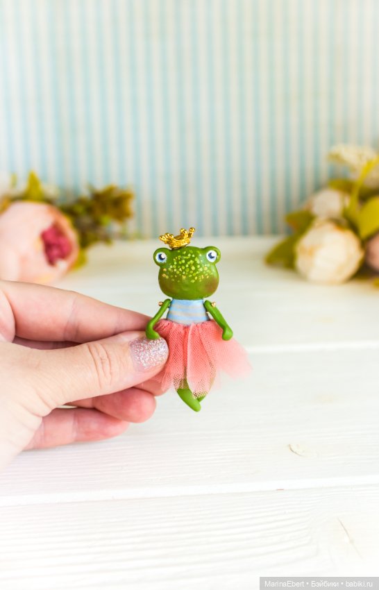 Лягушечка Джена — Авторские миниатюрные куклы: лепка (фото 5)
