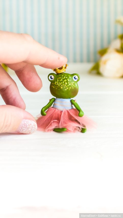 Лягушечка Джена — Авторские миниатюрные куклы: лепка (фото 10)