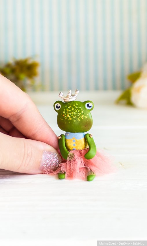 Лягушечка Трикси — Авторские миниатюрные куклы: лепка (фото 8)