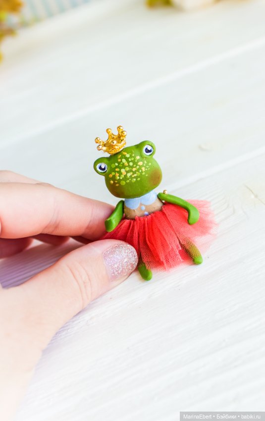 Лягушечка Тэсс — Авторские миниатюрные куклы: лепка (фото 2)