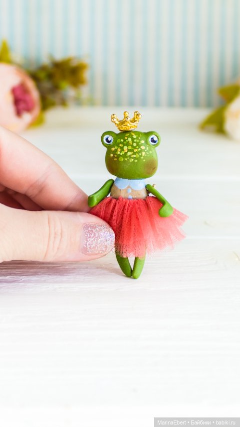 Лягушечка Тэсс — Авторские миниатюрные куклы: лепка (фото 3)