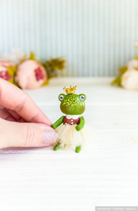 Лягушечка Бриджит — Авторские миниатюрные куклы: лепка (фото 5)