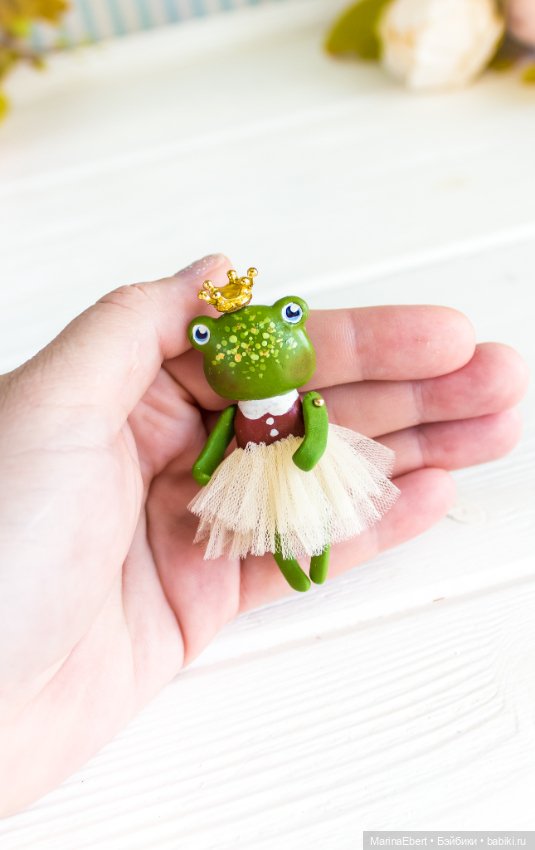 Лягушечка Бриджит — Авторские миниатюрные куклы: лепка (фото 7)