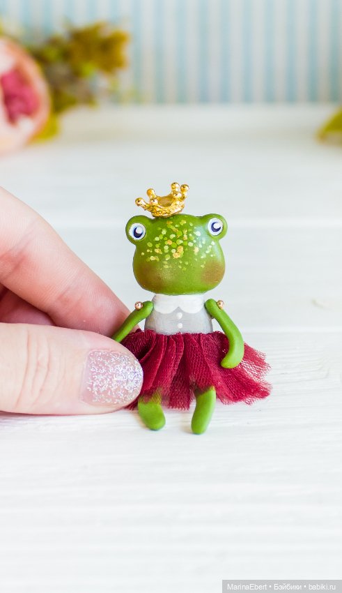 Лягушечка Сузан — Авторские миниатюрные куклы: лепка (фото 6)