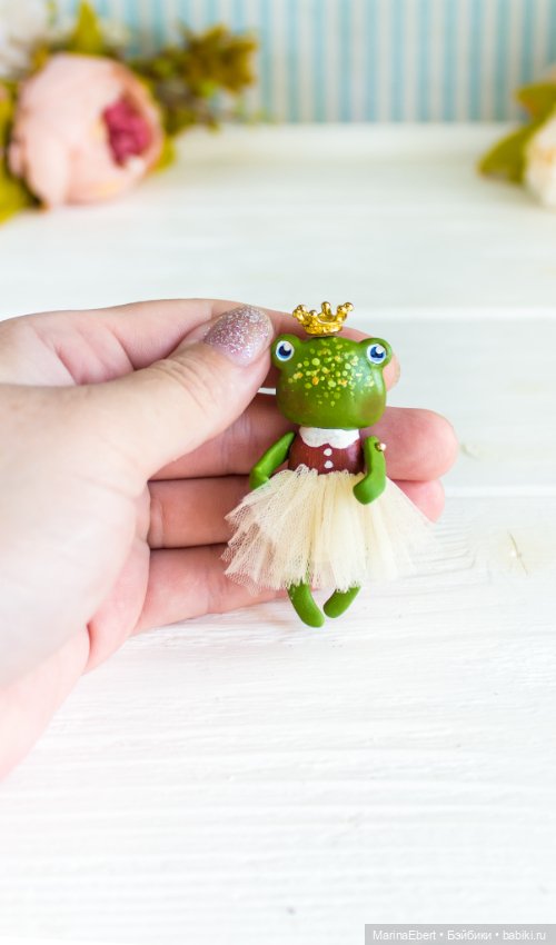 Лягушечка Бриджит — Авторские миниатюрные куклы: лепка (фото 10)