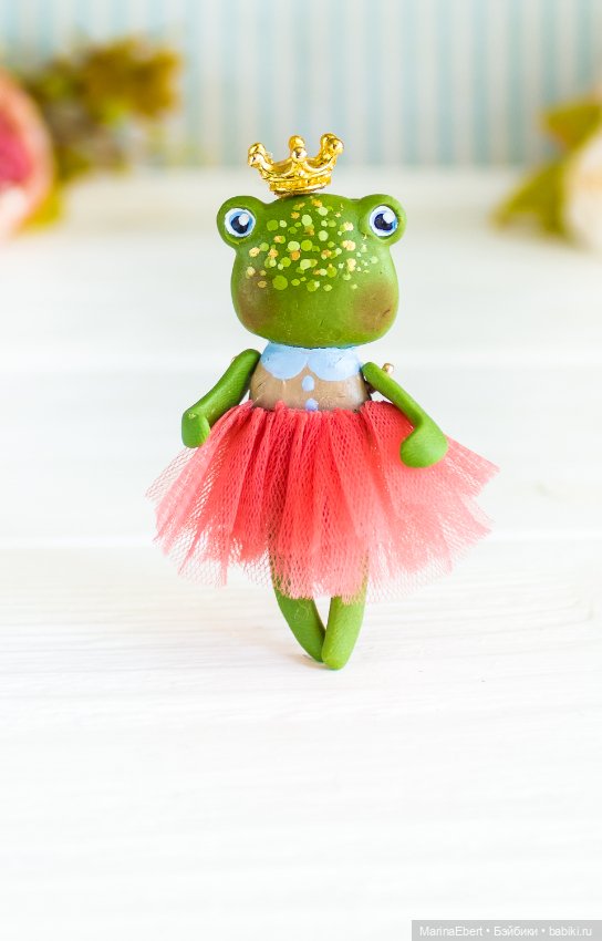 Лягушечка Тэсс — Авторские миниатюрные куклы: лепка (фото 8)