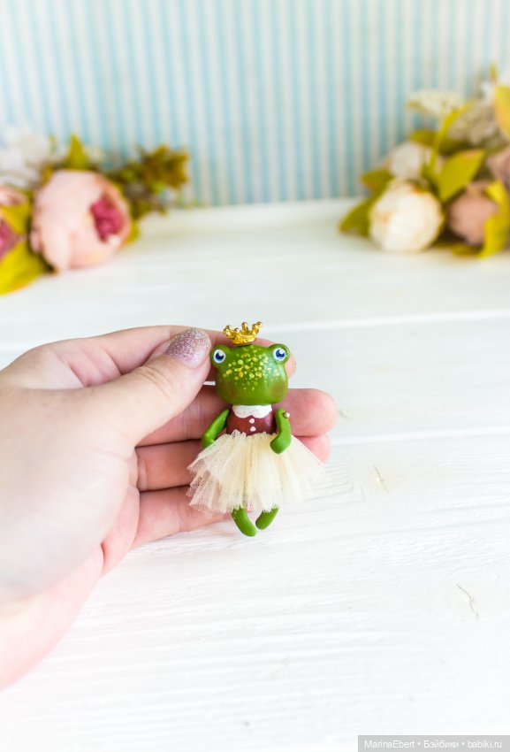 Лягушечка Бриджит — Авторские миниатюрные куклы: лепка (фото 3)