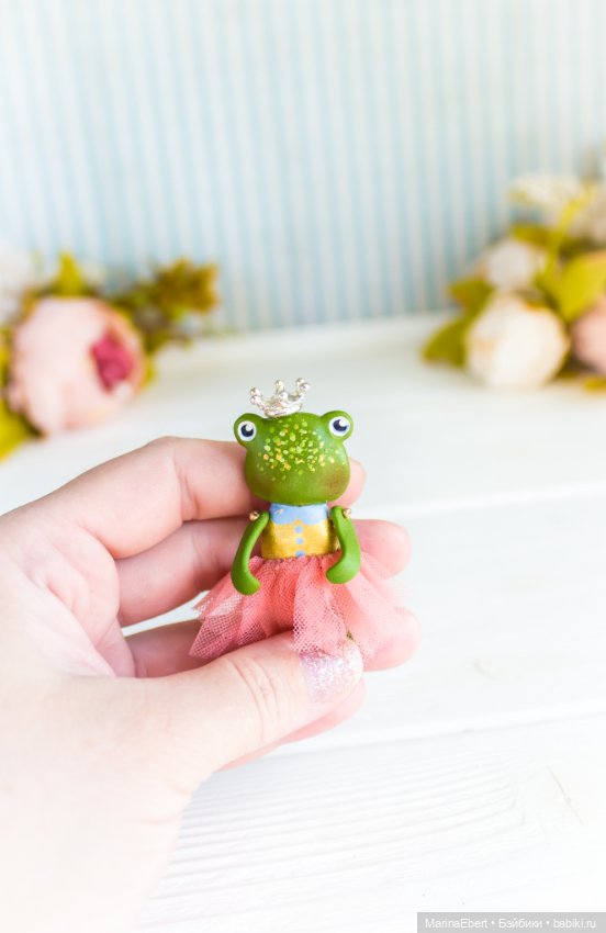 Лягушечка Трикси — Авторские миниатюрные куклы: лепка (фото 5)