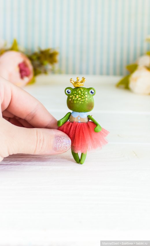 Лягушечка Тэсс — Авторские миниатюрные куклы: лепка
