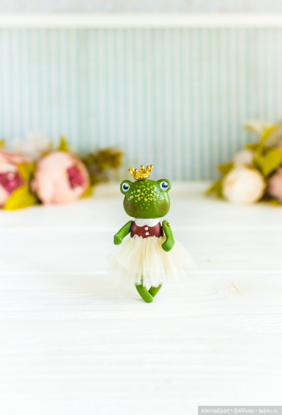 Лягушечка Бриджит — Авторские миниатюрные куклы: лепка