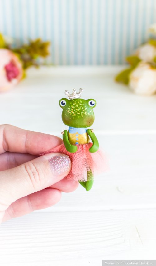 Лягушечка Трикси — Авторские миниатюрные куклы: лепка (фото 7)