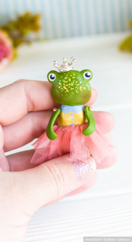 Лягушечка Трикси — Авторские миниатюрные куклы: лепка (фото 9)